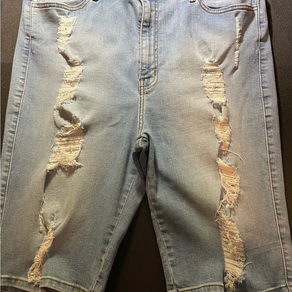 Women Distressed Denim Shorts